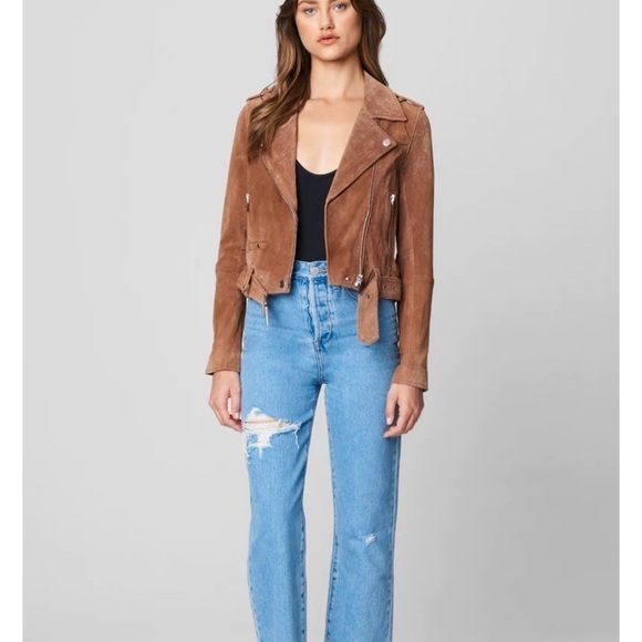 NEW Blank NYC Suede Moto Crop Jacket Brown Size XS NWT - Picture 1 of 9